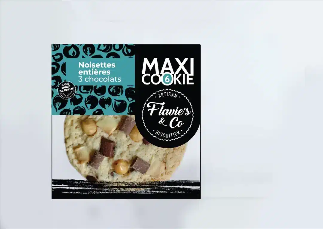 Maxi Cookie <br/> noisettes entières - 3 chocolats