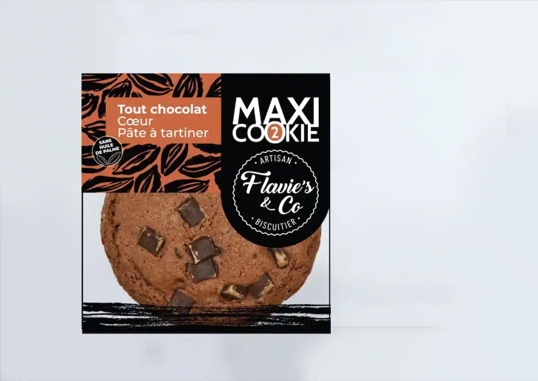 Maxi Cookie <br/> tout chocolat - coeur pâte à tartiner