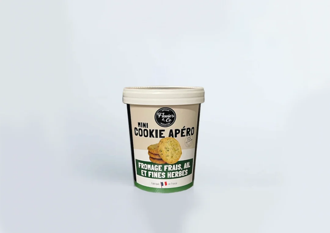 Mini cookies apéro : <br/>Fromage Frais Ail et Fines Herbes