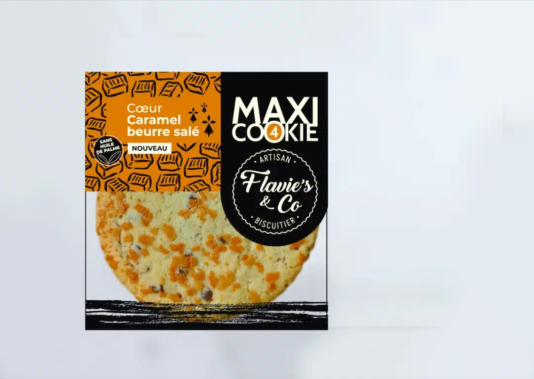 Maxi cookie coeur caramel au beurre salé